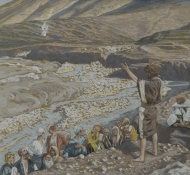 Johannes der Täufer sieht Jesus aus der Ferne - Tissot